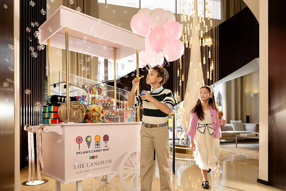 A visit to The Langham New York is even sweeter with the addition of a Dylan's Candy Bar cart in the lobby.